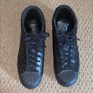 Black Pro Model High Top Adidas Sneakers